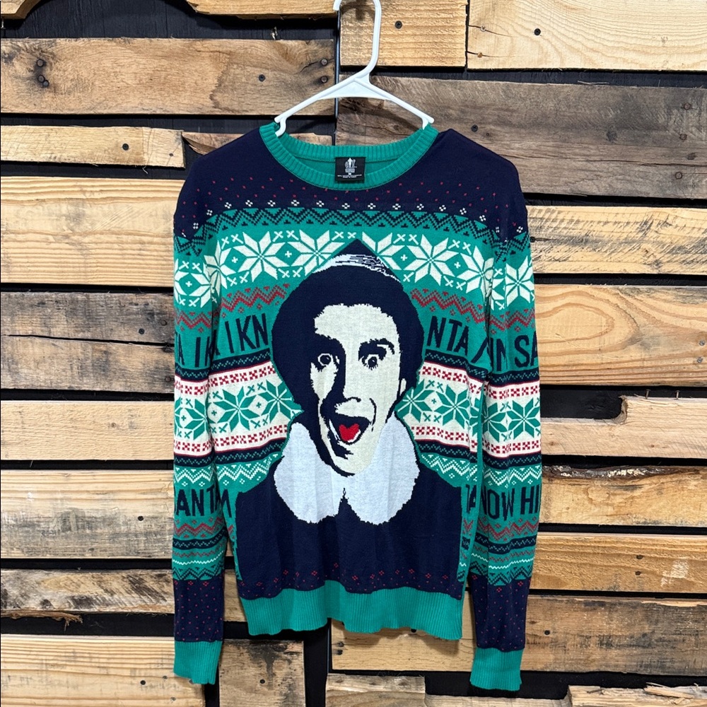 Celebrate Together Elf Santa I Know Him‎ Green/Navy
Ugly Christmas Sweater M